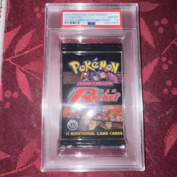 2000 POKEMON TEAM ROCKET 1ST ED JESSIE/JAMES/GIOVANNI/GYRADOS SEALED PACK PSA 8 - Image 1