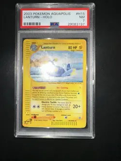 POKEMON PSA 7 LANTURN HOLO H15/H32 SET AQUAPOLIS ENGLISH 2003! - Image 3