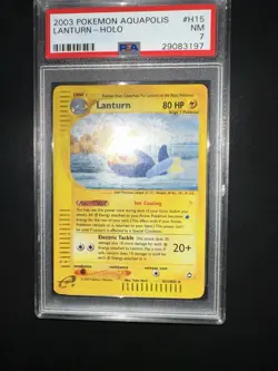 POKEMON PSA 7 LANTURN HOLO H15/H32 SET AQUAPOLIS ENGLISH 2003! - Image 4