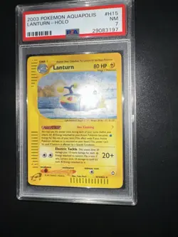 POKEMON PSA 7 LANTURN HOLO H15/H32 SET AQUAPOLIS ENGLISH 2003! - Image 5