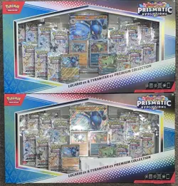 4x Pokemon Prismatic Evolutions Lucario EX and Tyranitar EX Premium Collection - Image 4