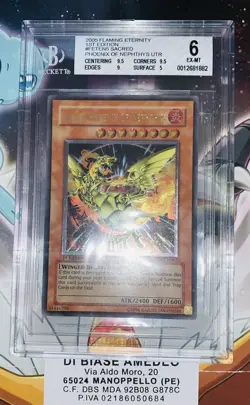 YU GI OH BGS 6 SACRED PHOENIX OF NEPHTHYS FET-EN005 1ST FLAMING ETERNITY 2005! - Image 2