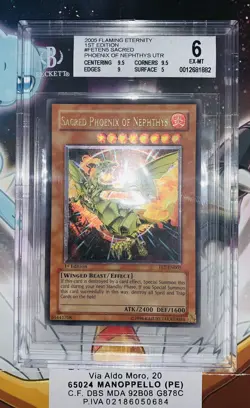 YU GI OH BGS 6 SACRED PHOENIX OF NEPHTHYS FET-EN005 1ST FLAMING ETERNITY 2005! - Image 4