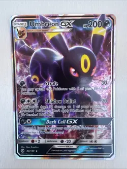 2017 Umbreon GX 80/149 Sun & Moon Ultra Rare Pokemon Card NM - Image 1