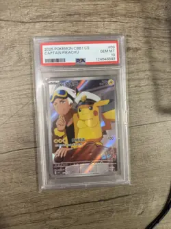 CAPTAIN PIKACHU Pokemon Card CBB1C 0709/09 Chinese Gem Pack Full Art PSA 10 🇬🇧 - Image 4