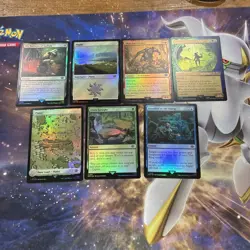 [MTG] Lord of the Rings Foil 7 Card Lot! Gollum Legolas Land Unplayed Magic - Image 1