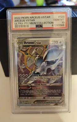Pokemon TCG Metal Arceus v Star 123/172 BS Ultra Rare Holo Card PSA 10 - Image 1