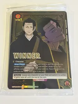 Union Arena TCG JJK Suguru Geto UEPR/JJK-3-037 C Winner Promo Foil Card Sealed - Image 1