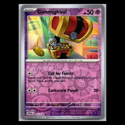 Gimmighoul 087/182 - Reverse Holo - TCG Paradox Rift Pokemon Card - Image 1