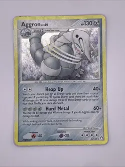 Aggron Mysterious Treasures Holo Rare 1/123 Pokemon Card - Image 1