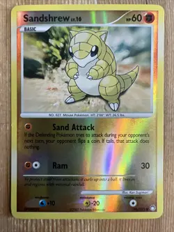 Pokemon Card Sandshrew LV.16 Mysterious Treasures 96/123 Reverse Holo LP - Image 1