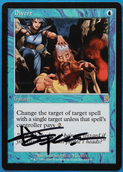 Divert Odyssey NM Blue Rare SIGNED MAGIC GATHERING CARD (ID# 504809) ABUGames - Image 1