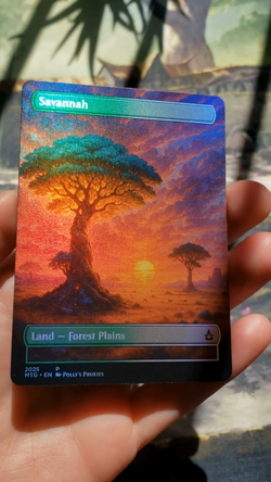 Savannah FOIL Original Dual Land Proxy Card with Custom Fantasy Art Design - Image 2