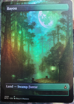 Bayou FOIL Original Dual Land Proxy Card Custom Space Fantasy Art Design - Image 1