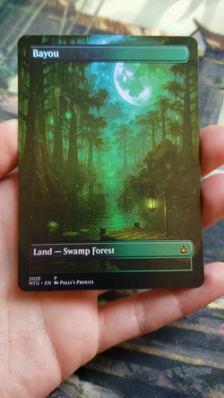 Bayou FOIL Original Dual Land Proxy Card Custom Space Fantasy Art Design - Image 2