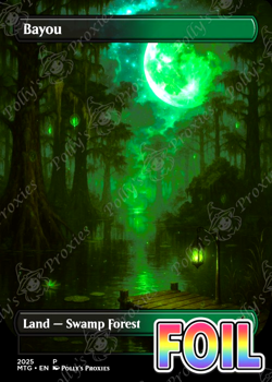 Bayou FOIL Original Dual Land Proxy Card Custom Space Fantasy Art Design - Image 3