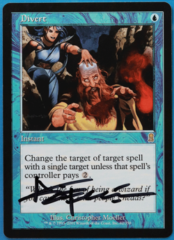 Divert Odyssey NM Blue Rare SIGNED MAGIC GATHERING CARD (ID# 504808) ABUGames - Image 1