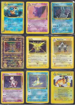 Joblot of Vintage Holo Pokemon Card Binder Page Collection Mew Gengar Blastoise - Image 1