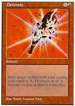 1 x Detonate - Fifth Edition - Heavy Play - MTG - Image 1