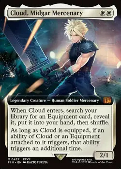 1 x Cloud, Midgar Mercenary - Extended Art - Final Fantasy - NM-Mint - MTG - Image 1