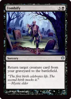1 x Zombify - Archenemy (2010) - Moderate Play - MTG - Image 1