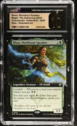 NISSA, WORLDSOUL SPEAKER Aetherdrift Extended Art CGC 10 Pristine MTG [Nos] - Image 1