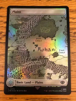 Magic the Gathering MTG Lord of the Rings Holo Plains Full Art 272 NM+ - Image 1