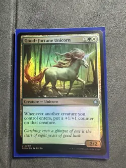 Good-Fortune Unicorn FOIL - MTG Magic the Gathering - Modern Horizons - Image 1