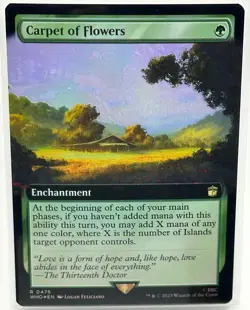 Carpet of Flowers (Extended Art), Doctor Who, MTG Magic the Gathering, FOIL - Image 1