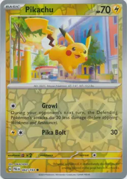 x4 Pikachu - 062/193 - Common - Reverse Holo Pokemon SV02 Paldea Evolved M/NM - Image 1