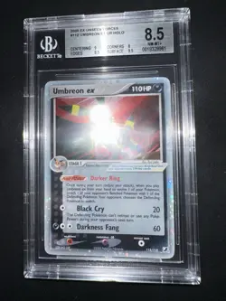 POKEMON BGS 8,5 UMBREON EX HOLO 112/115 EX UNSEEN FORCES ENGLISH 2005! - Image 5
