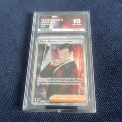 2025 Destined Rivals Team Rockets Giovanni 225/182 Gem Mint 10 Ace Pokemon - Image 1