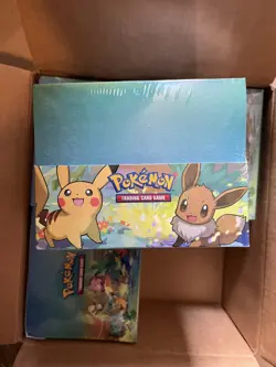 Sealed Pokemon Kanto Friends Mini Tin Display Case Packs Pikachu Eevee Squirtle - Image 1