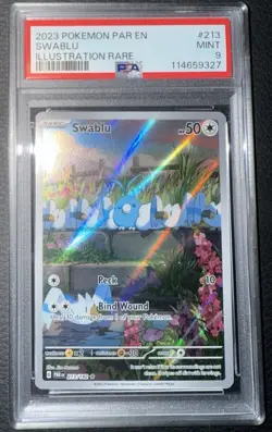 PSA 9 Swablu 213/182 - Secret Rare - Pokemon TCG - Holo MINT - Paradox Rift - Image 1