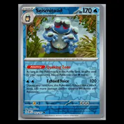 Obsidian Flames - Seismitoad - 052/197 - Reverse Holo - Pokemon TCG - Image 1