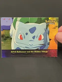 Pokemon Topps Bulbasaur and The Hidden Village Foil Series 2 EP10 Blue Logo NM - Image 1