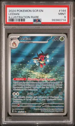 2024 POKEMON SCR EN-STELLAR CROWN ILLUSTRATION RARE #144 LEDIAN PSA 9 - Image 1