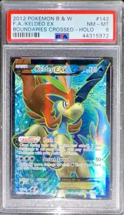 POKEMON PSA 8 KELDEO EX FULL ART 142/149 BOUNDARIES CROSSED ENGLISH 2012! - Image 2