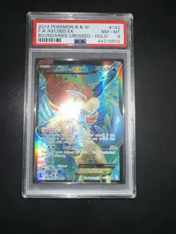 POKEMON PSA 8 KELDEO EX FULL ART 142/149 BOUNDARIES CROSSED ENGLISH 2012! - Image 3