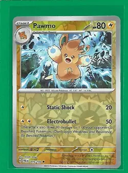 Pokemon TCG SV-Paldea Evolved Pawmo #75/193 Uncommon Reverse Holo - Image 1