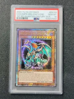 2024 Yu-Gi-Oh RA03 CHS EMPR DRG-ENVY/END 1ST ED-QUARTER CRNTURY SCR Psa 10 - Image 1