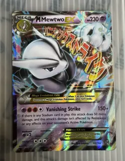 Pokemon TCG XY: Breakthrough M Mewtwo EX Ultra Rare Holo Card 63/162 - Image 1
