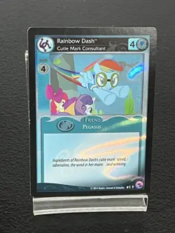 My Little Pony Rainbow Dash Cutie Mark Consultant #1 F Foil Card MLP TCG - Image 1