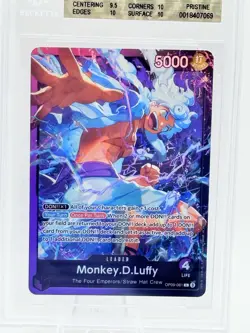 BGS 10 Monkey D. Luffy Leader Card OP09-061 Starter Deck 2025 ONE PIECE English - Image 2