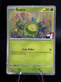 SWIRLS! Budew 004/131 (Cosmos Holo) PRE Play! Prize Pack English Pokemon Card NM - Image 1