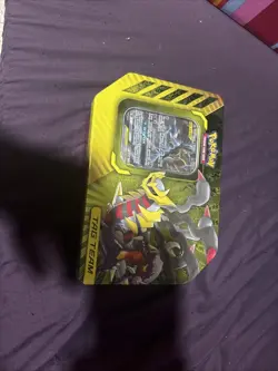 Opened Pokemon TCG Tag Team GX Tin with Card - Image 2