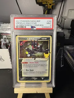 Pokemon Gold Star Greninja SWSH144 Holo PSA 9 Celebrations Promo Card English - Image 1