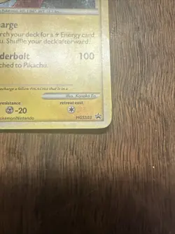 Pokemon Pikachu TCG Holo Black Star Promo Card HGSS03 NM/LP Condition - Image 2