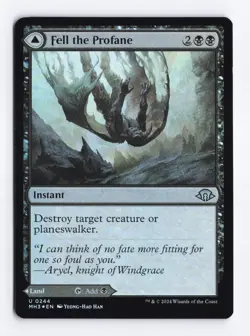 fell the profane #244 uc foil - MTG: modern horizons 3 NM MH3 - Image 1