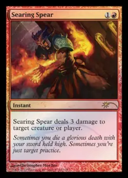 Heavy Play, English MTG Foil Searing Spear - Foil FNM 2013 FNM Promos Magic the - Image 1
